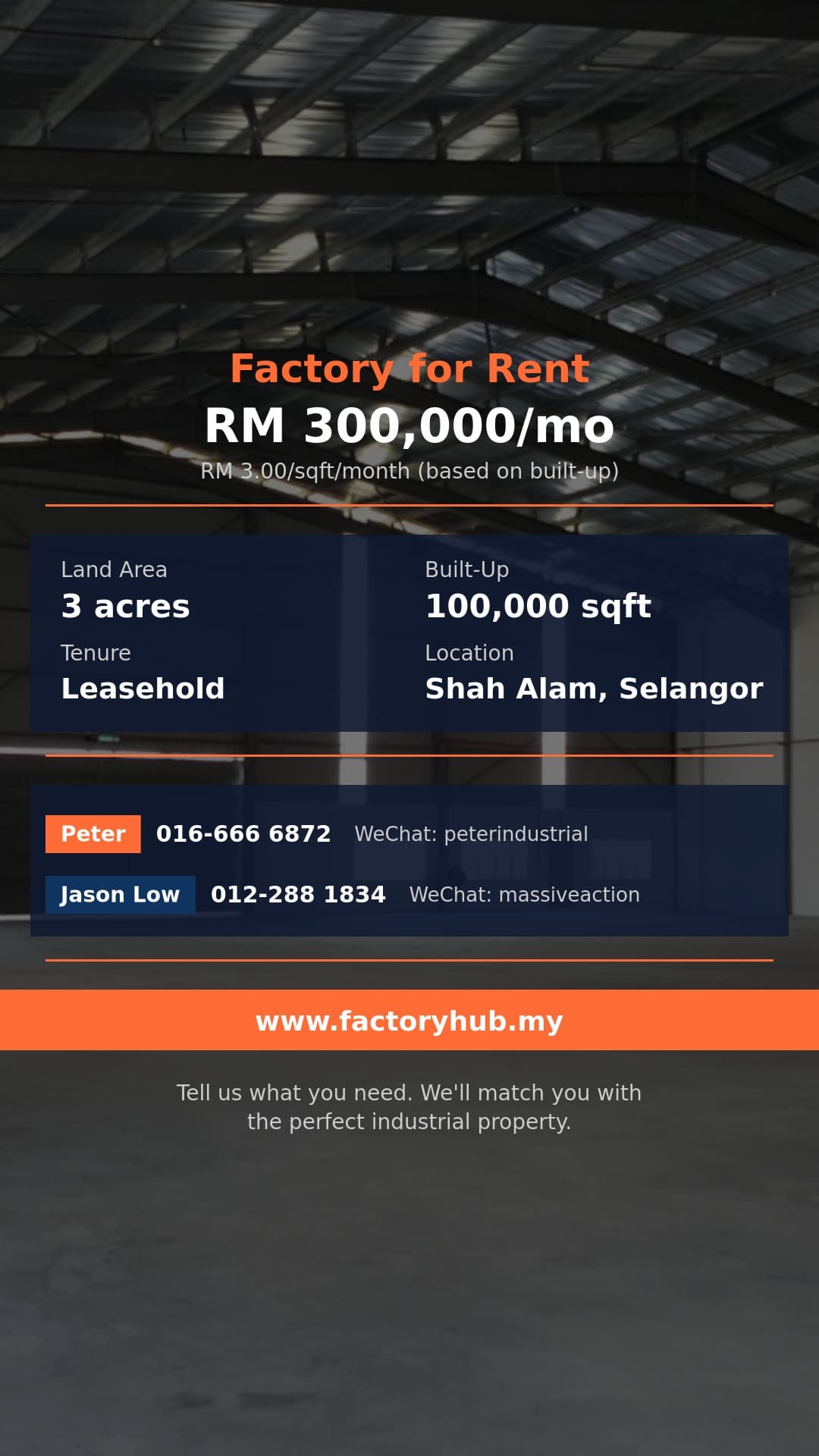 Factory For Rent - Detached Factory for Rent in Shah Alam, Selangor - Shah Alam, Selangor