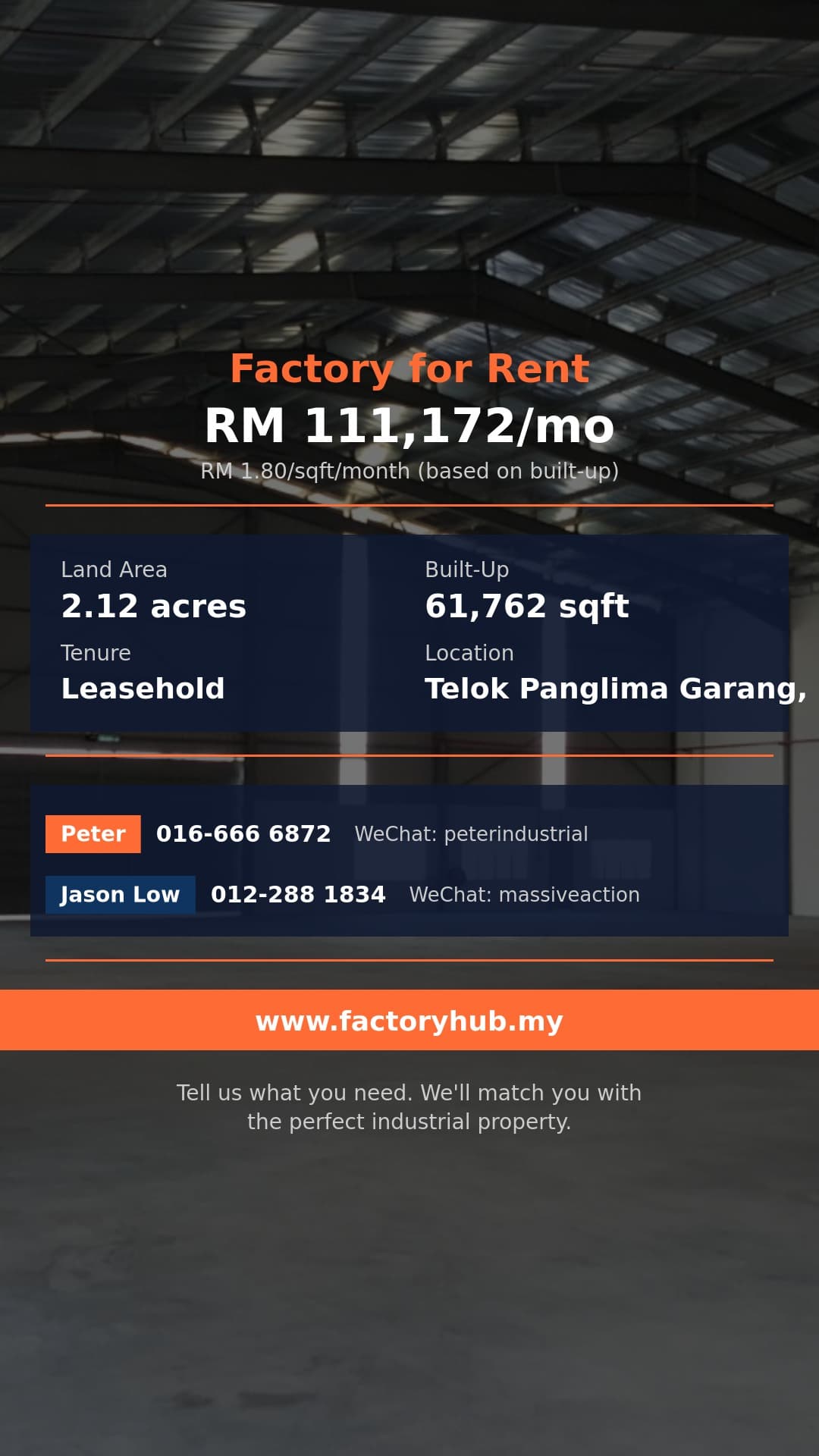 Factory For Rent - Factory for Rent in Telok Panglima Garang, Selangor - Telok Panglima Garang, Selangor