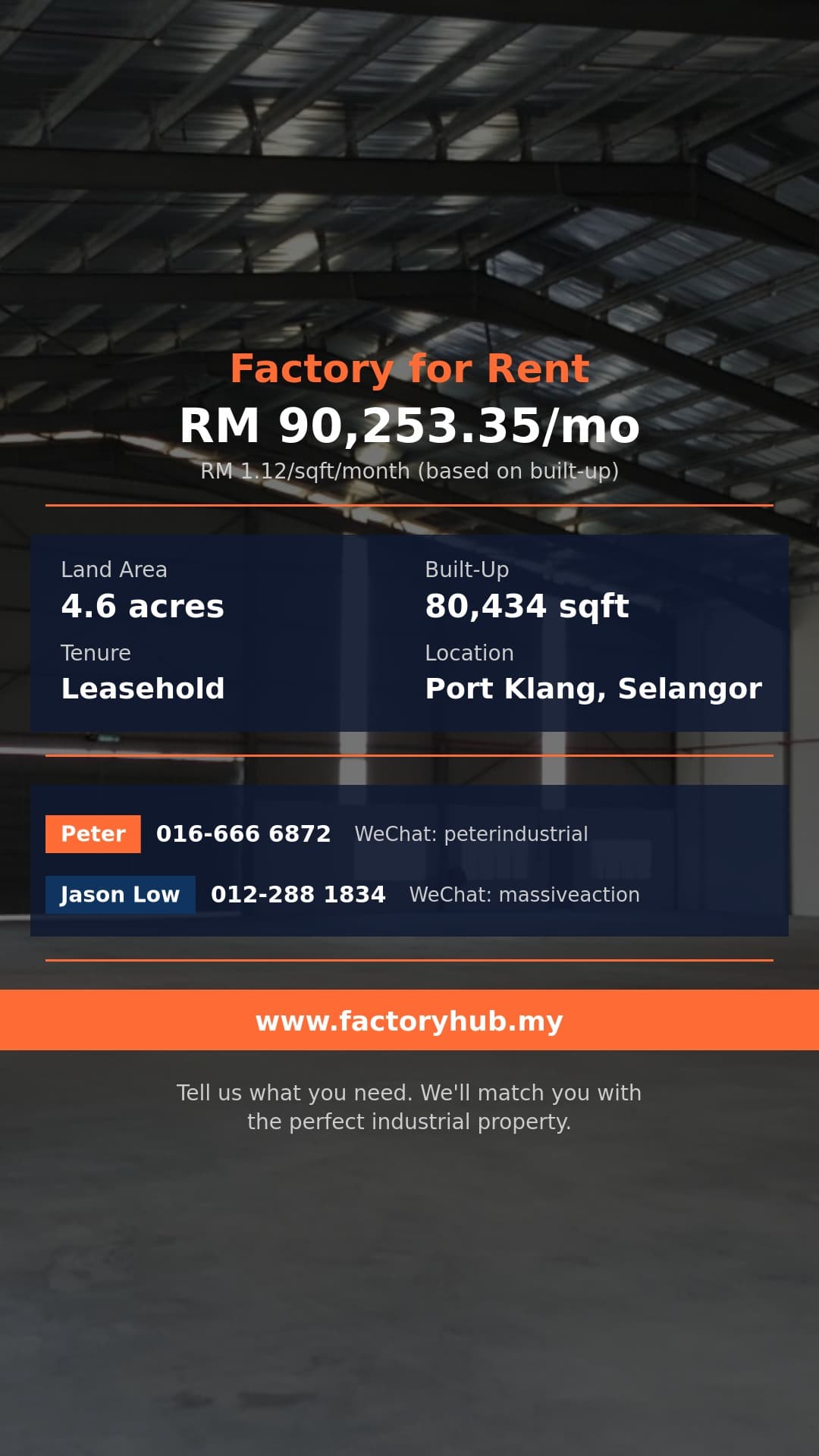 Factory For Rent - Warehouse for Rent in Klang, Selangor | 80,434 sqft - Port Klang, Selangor