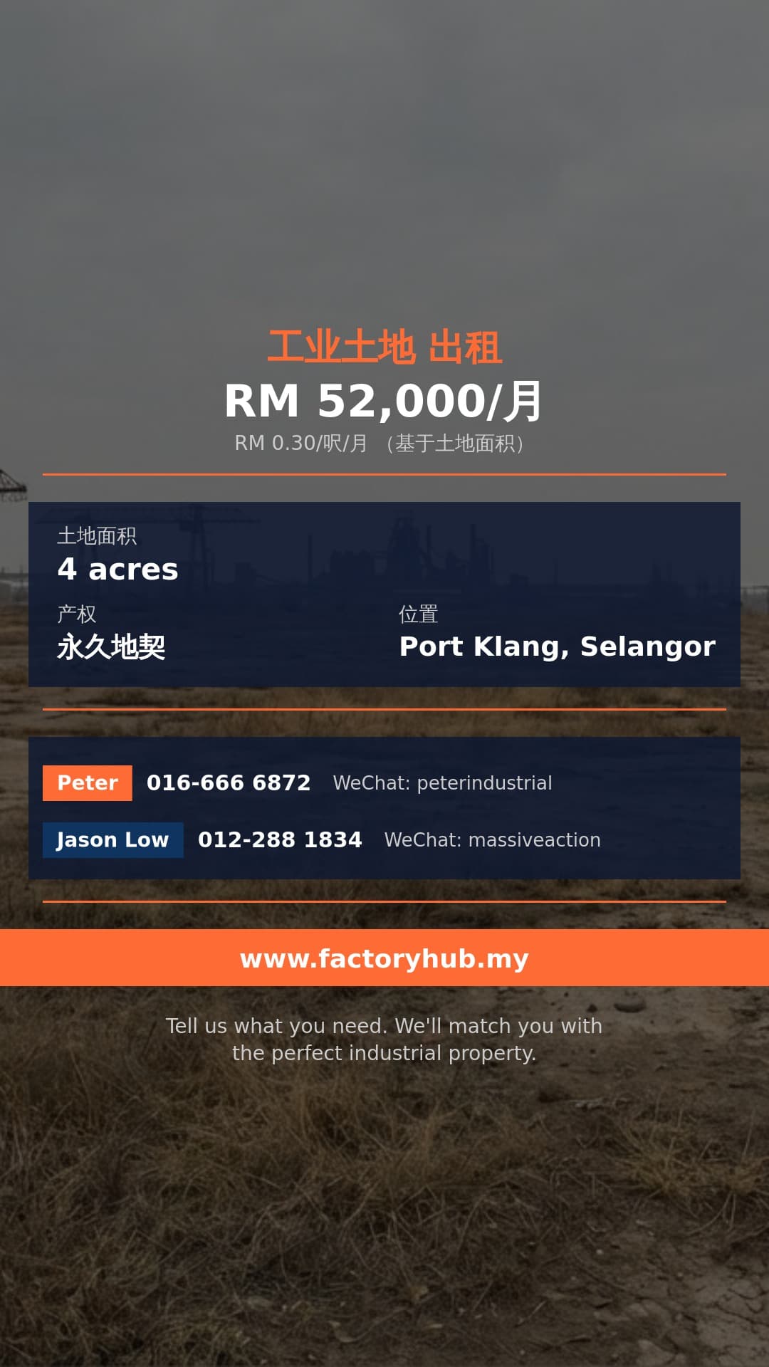 土地 出租 - 巴生西港工业地出租 - Port Klang, Selangor