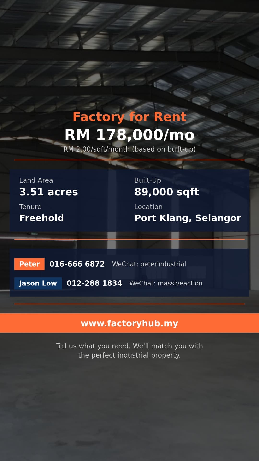 Factory For Rent - Detached Factory for Rent in North Port, Port Klang - Port Klang, Selangor