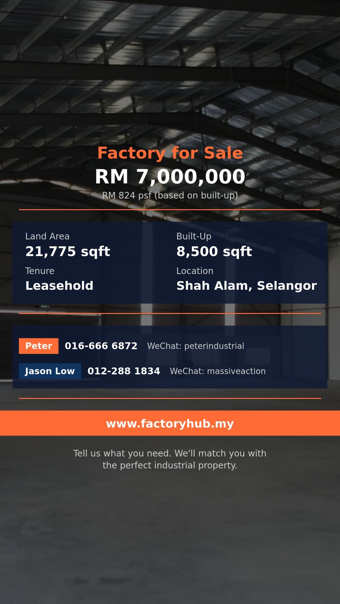 Factory For Sale - Detached Factory for Sale in Shah Alam, Selangor - Shah Alam, Selangor