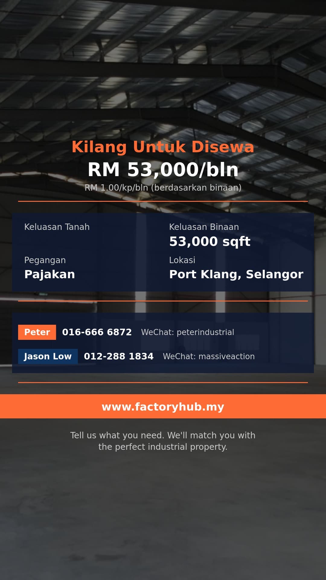 Kilang Untuk Disewa - Gudang Untuk Disewa di Bukit Raja, Klang, Selangor - Port Klang, Selangor
