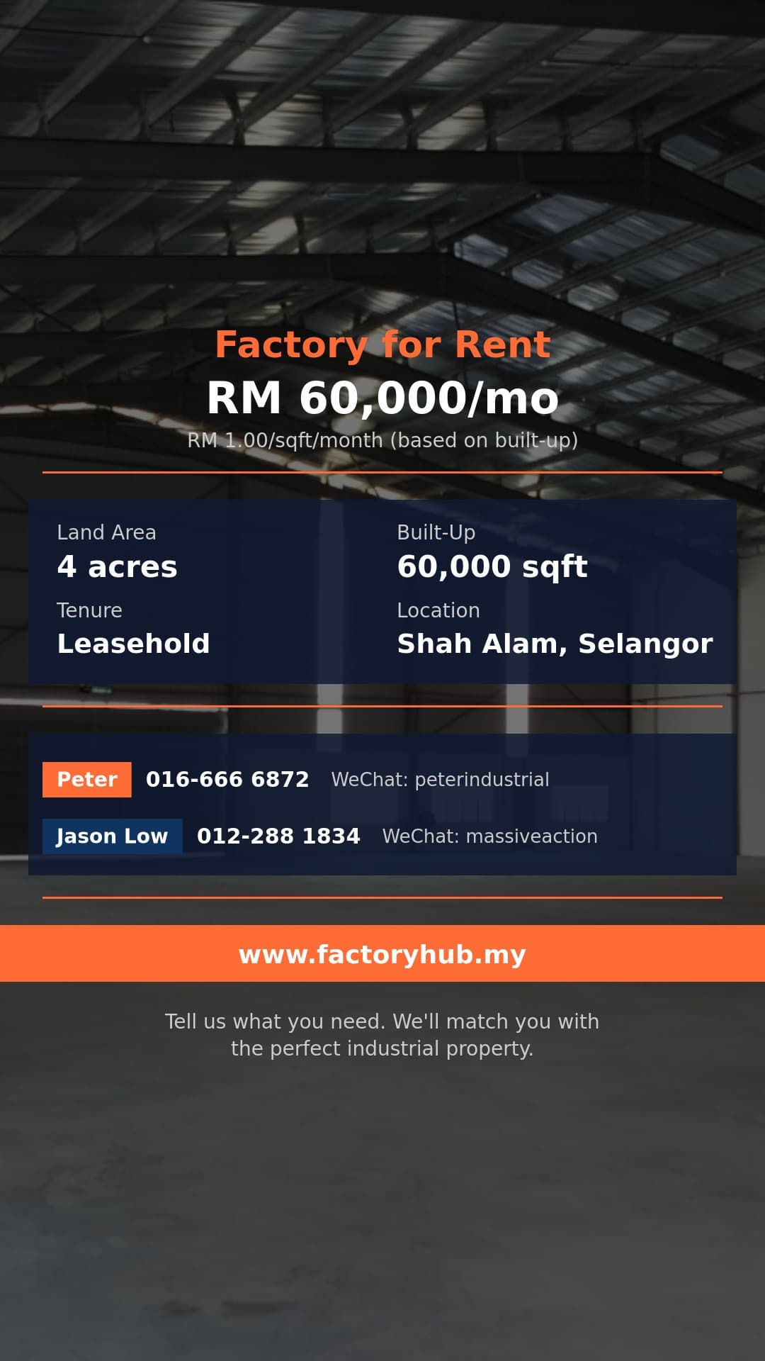 Factory For Rent - Detached Factory for Rent in Shah Alam, Selangor - Shah Alam, Selangor