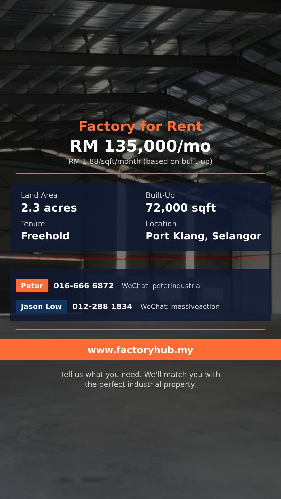 Factory For Rent - Detached Factory for Rent in North Port, Port Klang - Port Klang, Selangor
