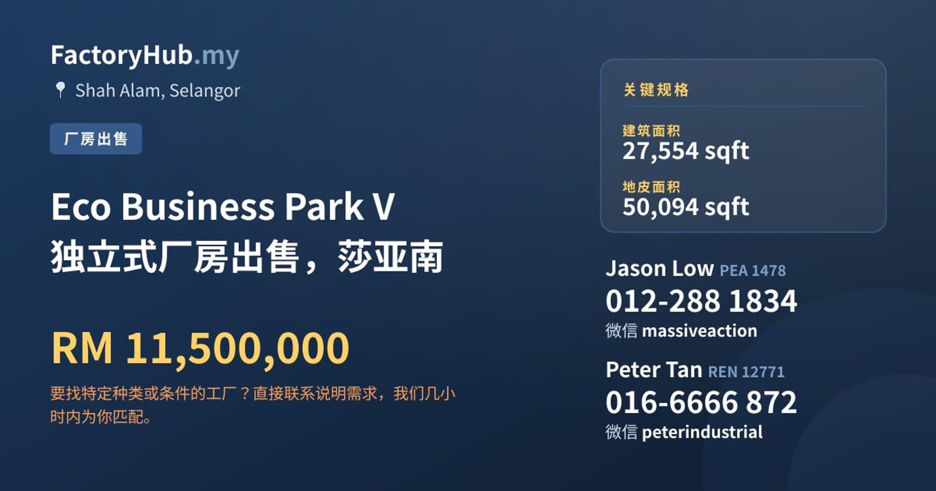 Eco Business Park V 独立式厂房出售，莎亚南 · 房源图片 1/2