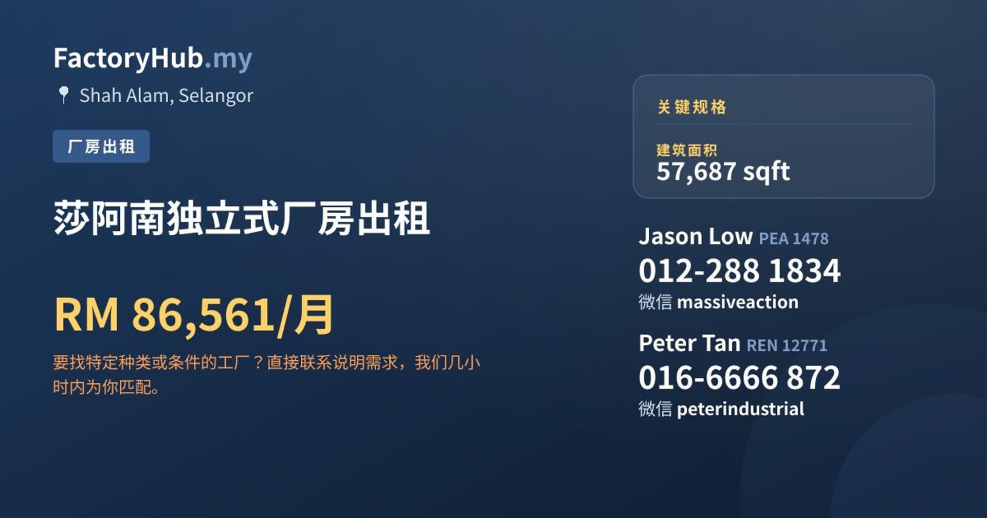 莎阿南独立式厂房出租 · 房源图片 1/2