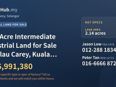 Tanah Perindustrian untuk Dijual di Pulau Carey, Kuala Langat, Selangor: 24 Plot dari RM75 psf - Property image 3 of 4