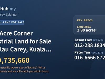 Tanah Perindustrian untuk Dijual di Pulau Carey, Kuala Langat, Selangor: 24 Plot dari RM75 psf - Property image 2 of 4