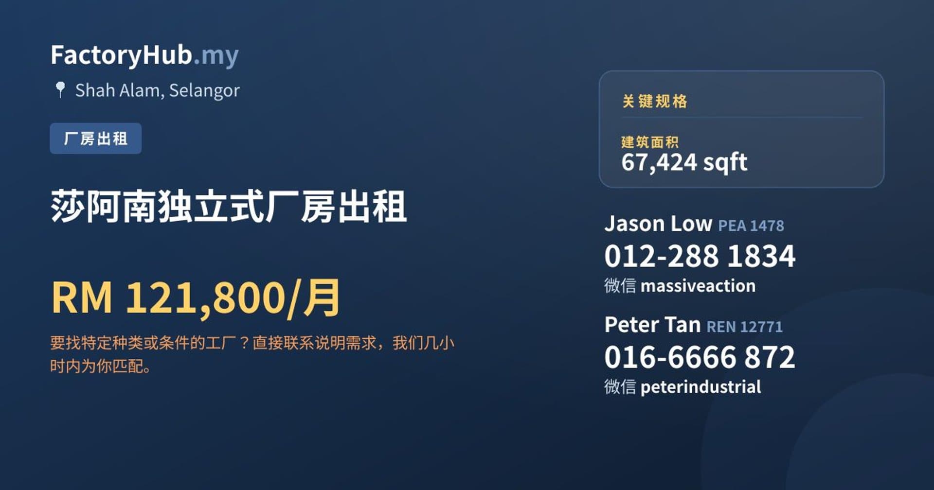 莎阿南独立式厂房出租 · 房源图片 1/2