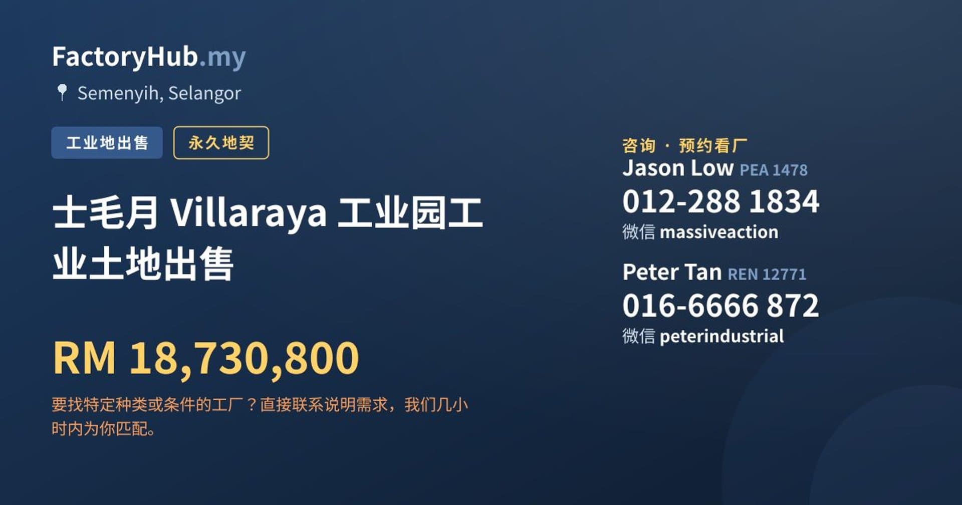 士毛月 Villaraya 工业园工业土地出售 · 房源图片 1/2