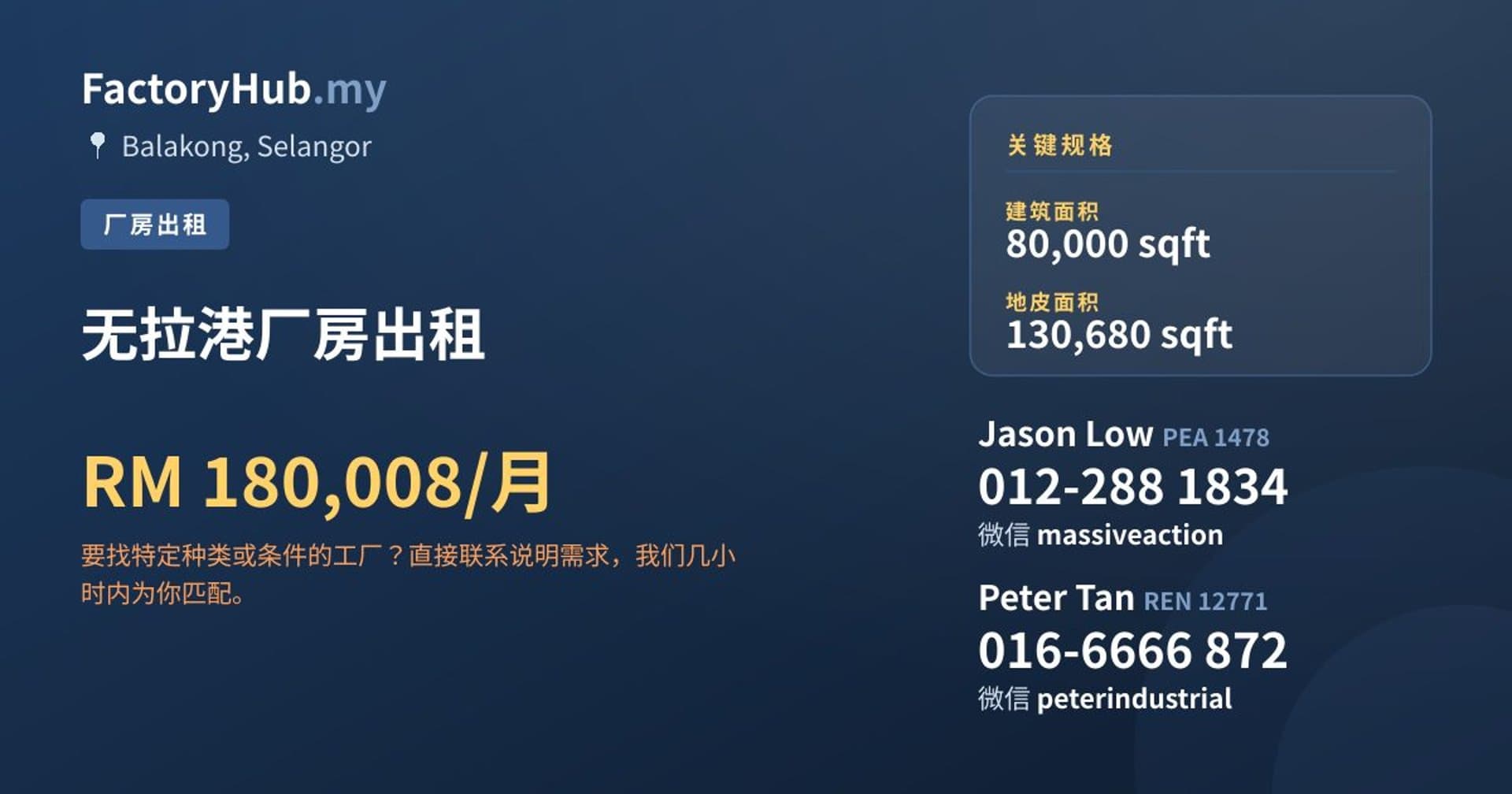 无拉港厂房出租 · 房源图片 1/2