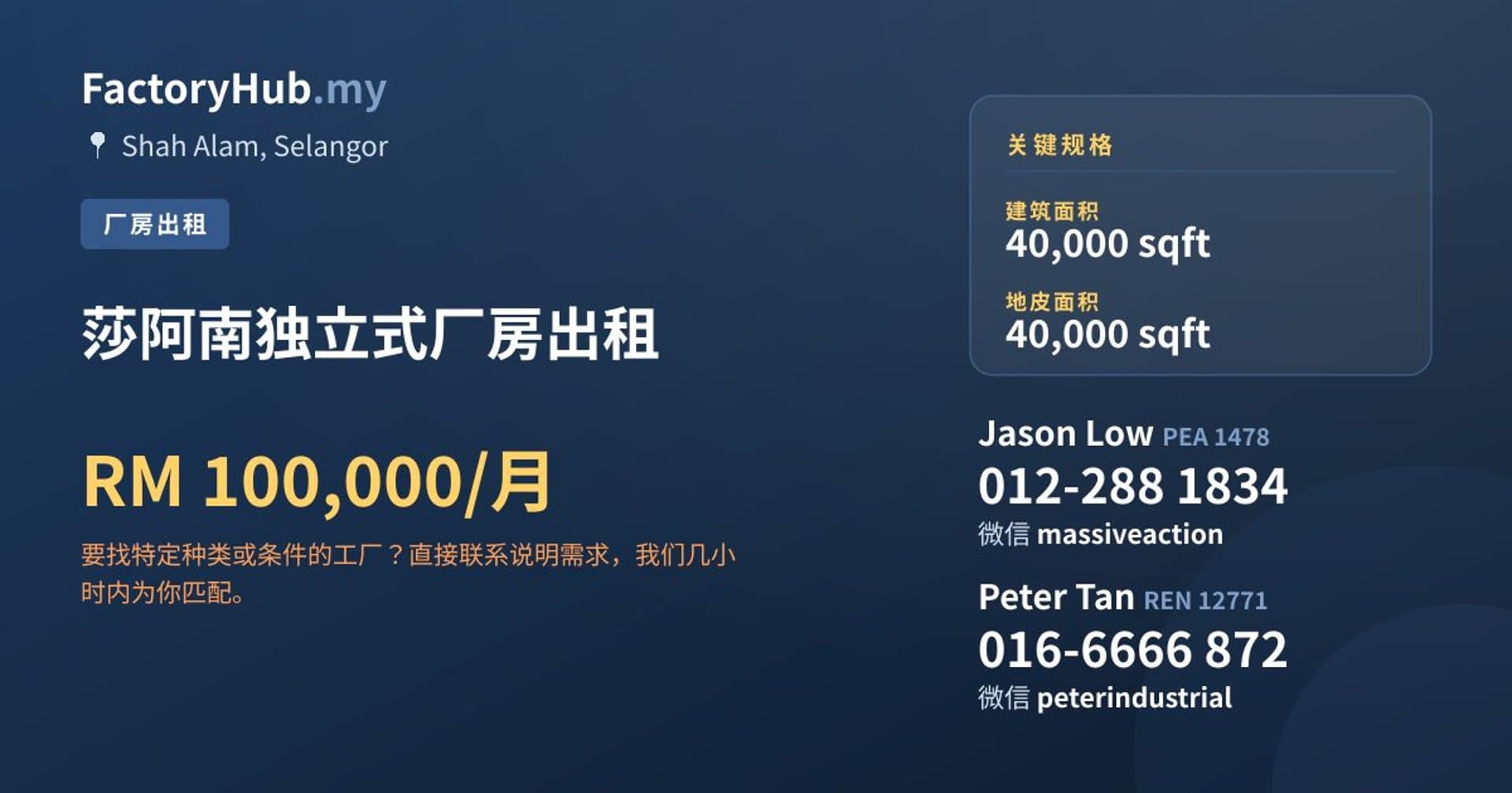 莎阿南独立式厂房出租 · 房源图片 1/2