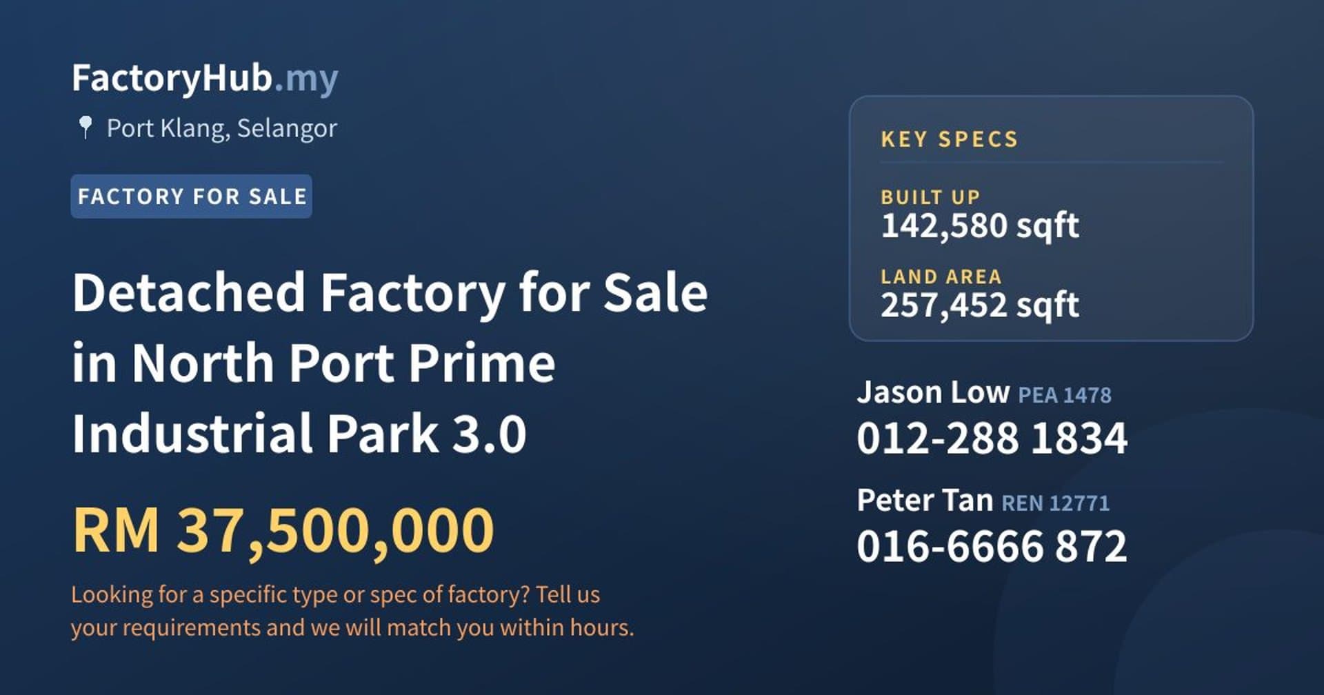 Detached Factory for Sale in North Port Prime Industrial Park 3.0 - Property image 1 of 2