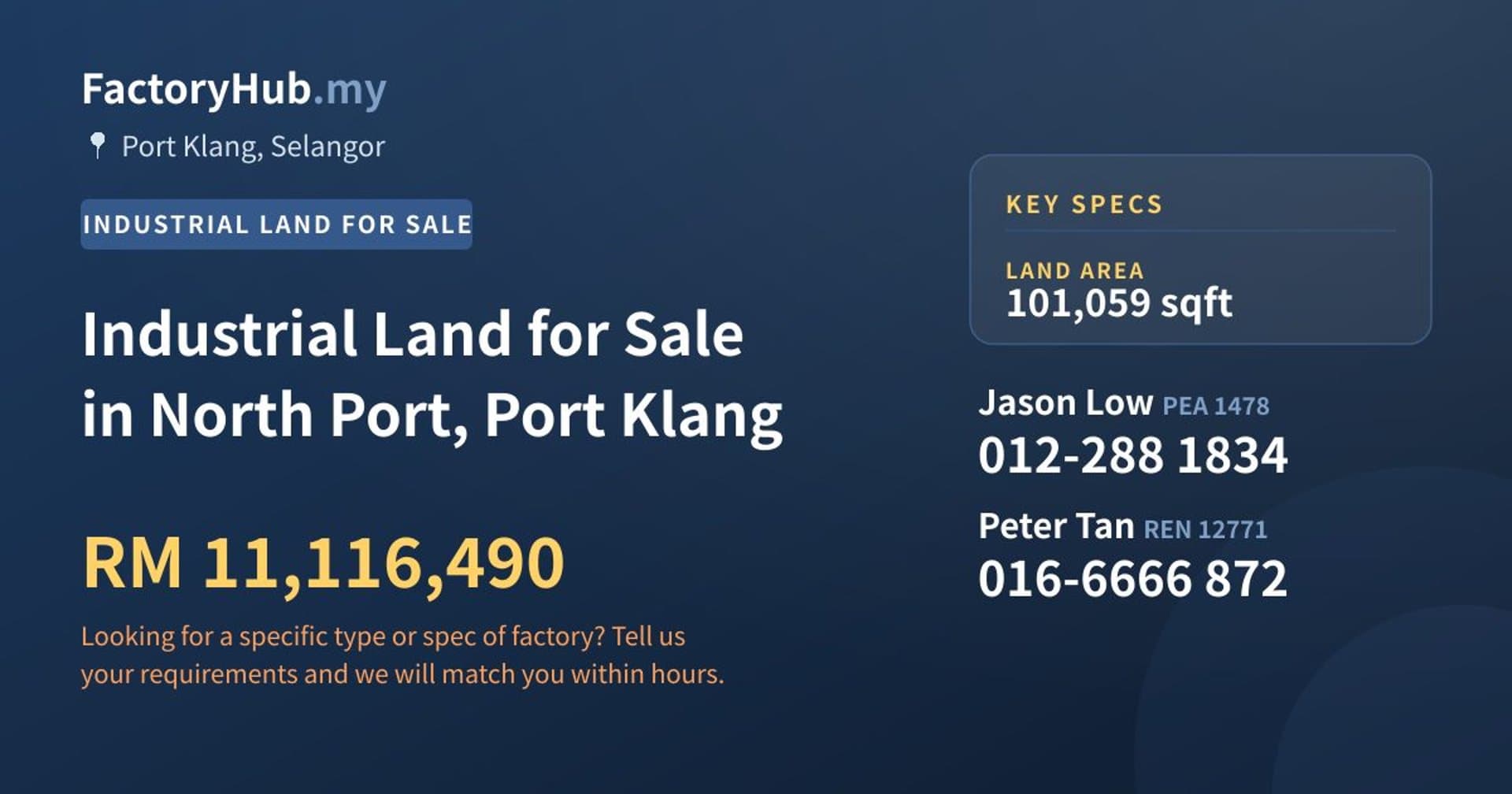 Industrial Land for Sale in North Port, Port Klang - Property image 1 of 2