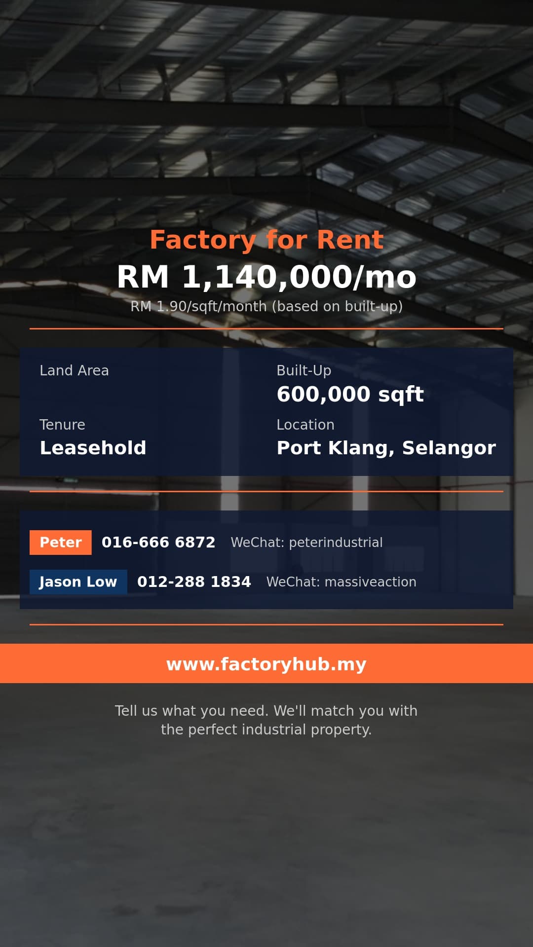 Factory For Rent - Factory for Rent in North Port, Port Klang - 600,000 sqft - Port Klang, Selangor Factory For Rent - Factory for Rent in North Port, Port Klang - 600,000 sqft - Port Klang, Selangor