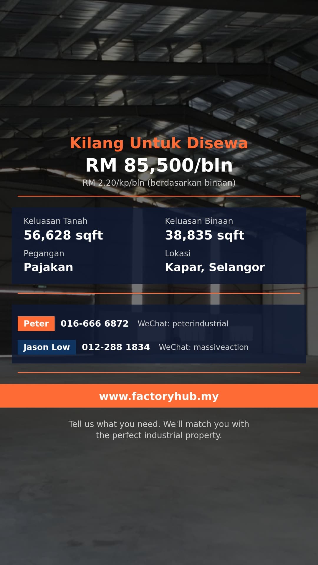 Kilang Untuk Disewa - Kilang Berasingan Untuk Disewa di Sungai Kapar Indah, Kapar - Kapar, Selangor Kilang Untuk Disewa - Kilang Berasingan Untuk Disewa di Sungai Kapar Indah, Kapar - Kapar, Selangor