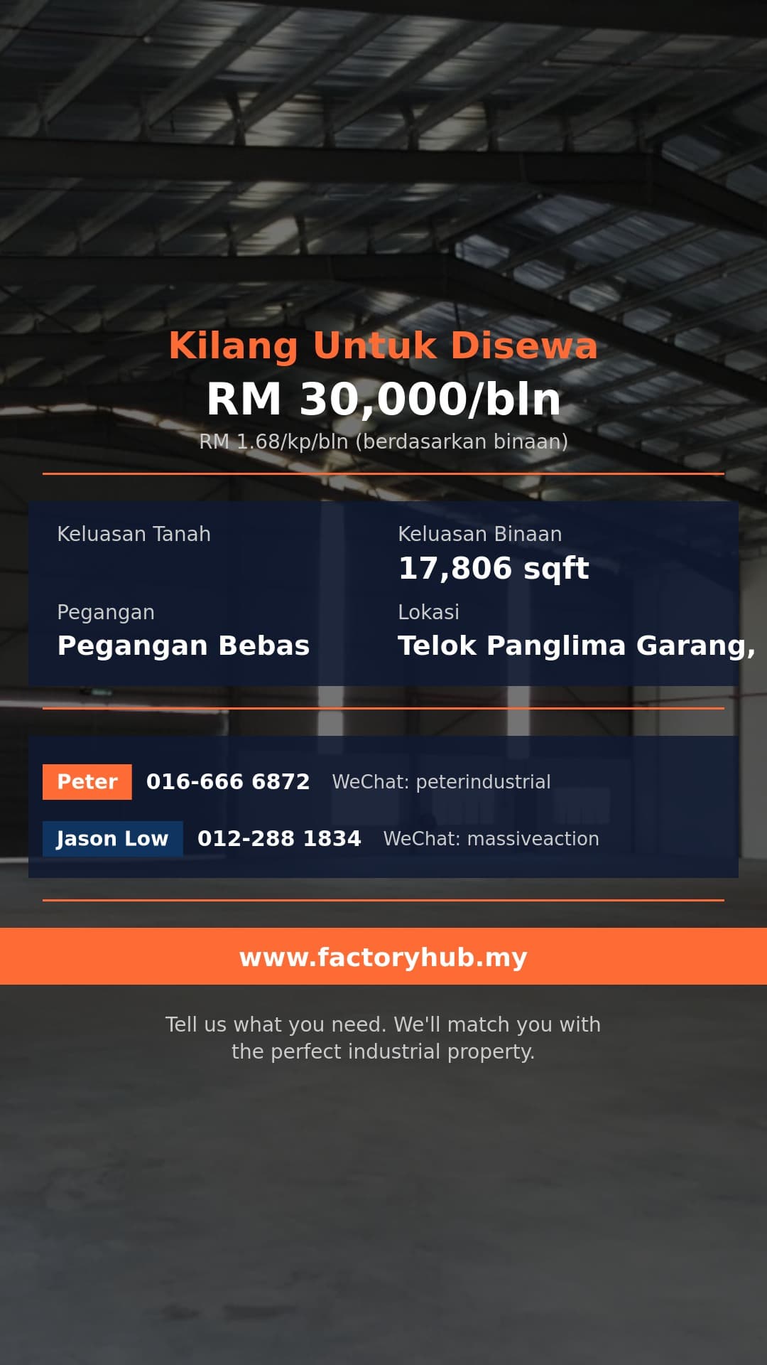 Kilang Untuk Disewa - RM30K/bln Kilang Berkembar 1.5-Tingkat untuk Disewa di Telok Panglima Garang – 17806kp - Telok Panglima Garang, Selangor Kilang Untuk Disewa - RM30K/bln Kilang Berkembar 1.5-Tingkat untuk Disewa di Telok Panglima Garang – 17806kp - Telok Panglima Garang, Selangor