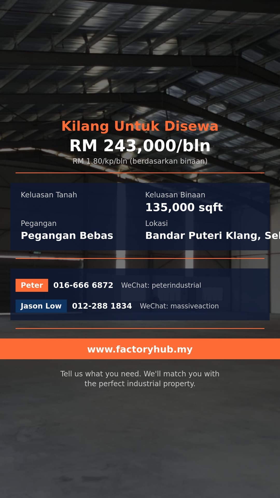 Kilang Untuk Disewa - Kilang Sesebuah untuk Disewa di Bandar Puteri Klang, Klang - Bandar Puteri Klang, Selangor Kilang Untuk Disewa - Kilang Sesebuah untuk Disewa di Bandar Puteri Klang, Klang - Bandar Puteri Klang, Selangor