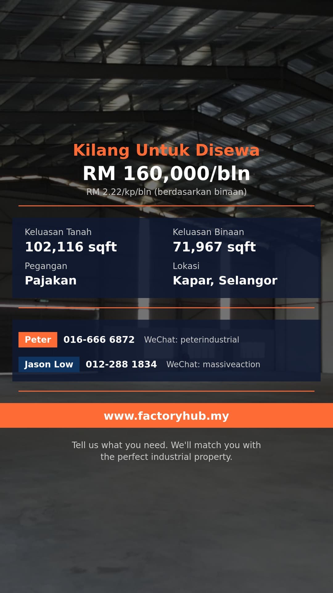 Kilang Untuk Disewa - Kilang Sesebuah untuk Disewa di Kapar Industrial Park, Kapar - Kapar, Selangor Kilang Untuk Disewa - Kilang Sesebuah untuk Disewa di Kapar Industrial Park, Kapar - Kapar, Selangor