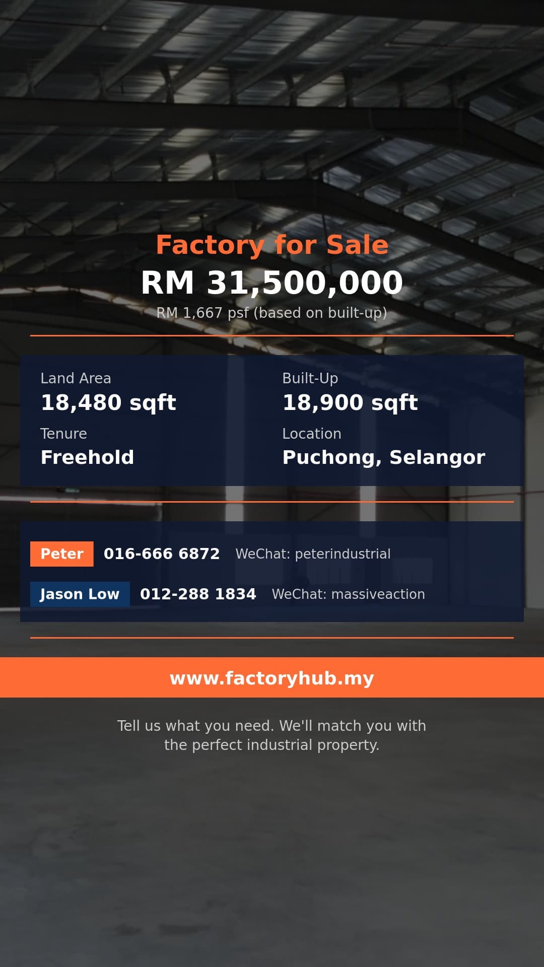 Factory For Sale - Freehold Semi-D Warehouse for Sale in Meranti Jaya, Puchong – RM31.5M - Puchong, Selangor Factory For Sale - Freehold Semi-D Warehouse for Sale in Meranti Jaya, Puchong – RM31.5M - Puchong, Selangor