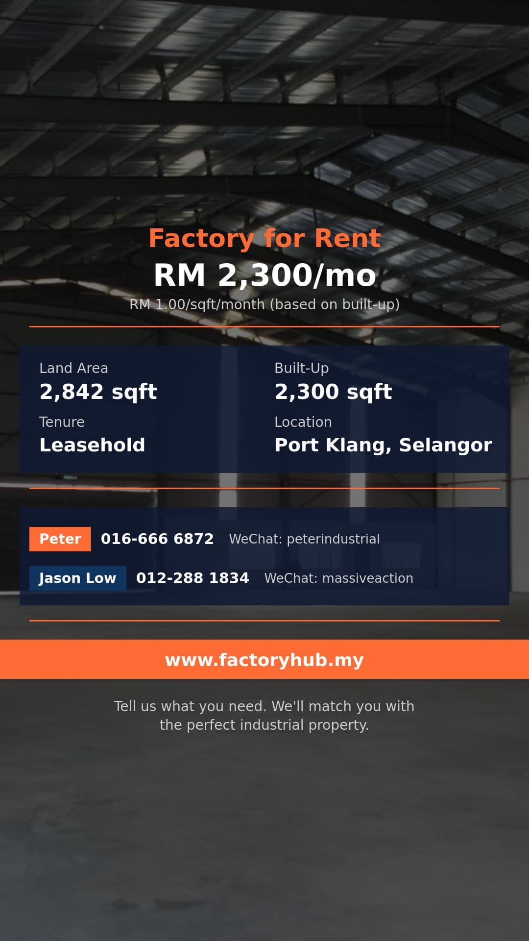 Factory For Rent - Factory for Rent in West Port, Port Klang | 2,300 sqft - Port Klang, Selangor Factory For Rent - Factory for Rent in West Port, Port Klang | 2,300 sqft - Port Klang, Selangor