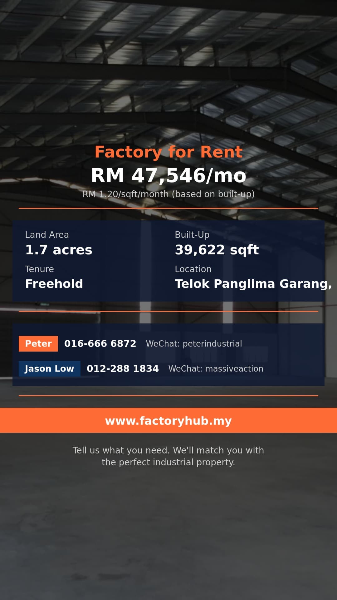 Factory For Rent - Detached Factory for Rent in Telok Panglima Garang, Selangor - Telok Panglima Garang, Selangor Factory For Rent - Detached Factory for Rent in Telok Panglima Garang, Selangor - Telok Panglima Garang, Selangor