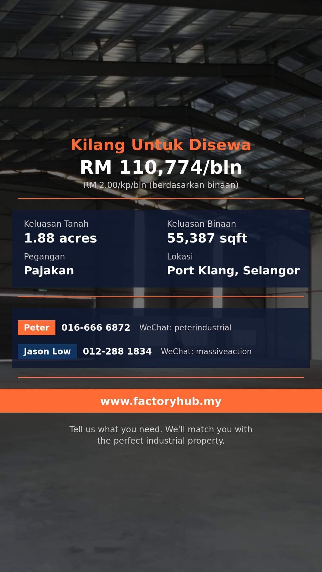 Kilang Untuk Disewa - Semi-D Kilang Untuk Disewa di Telok Panglima Garang, Selangor - Port Klang, Selangor Kilang Untuk Disewa - Semi-D Kilang Untuk Disewa di Telok Panglima Garang, Selangor - Port Klang, Selangor