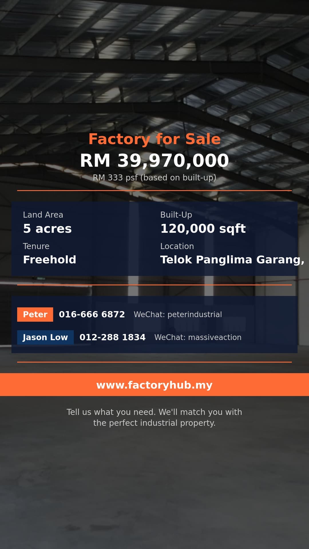 Factory For Sale - Detached Factory for Sale in Telok Panglima Garang, Selangor - Telok Panglima Garang, Selangor Factory For Sale - Detached Factory for Sale in Telok Panglima Garang, Selangor - Telok Panglima Garang, Selangor