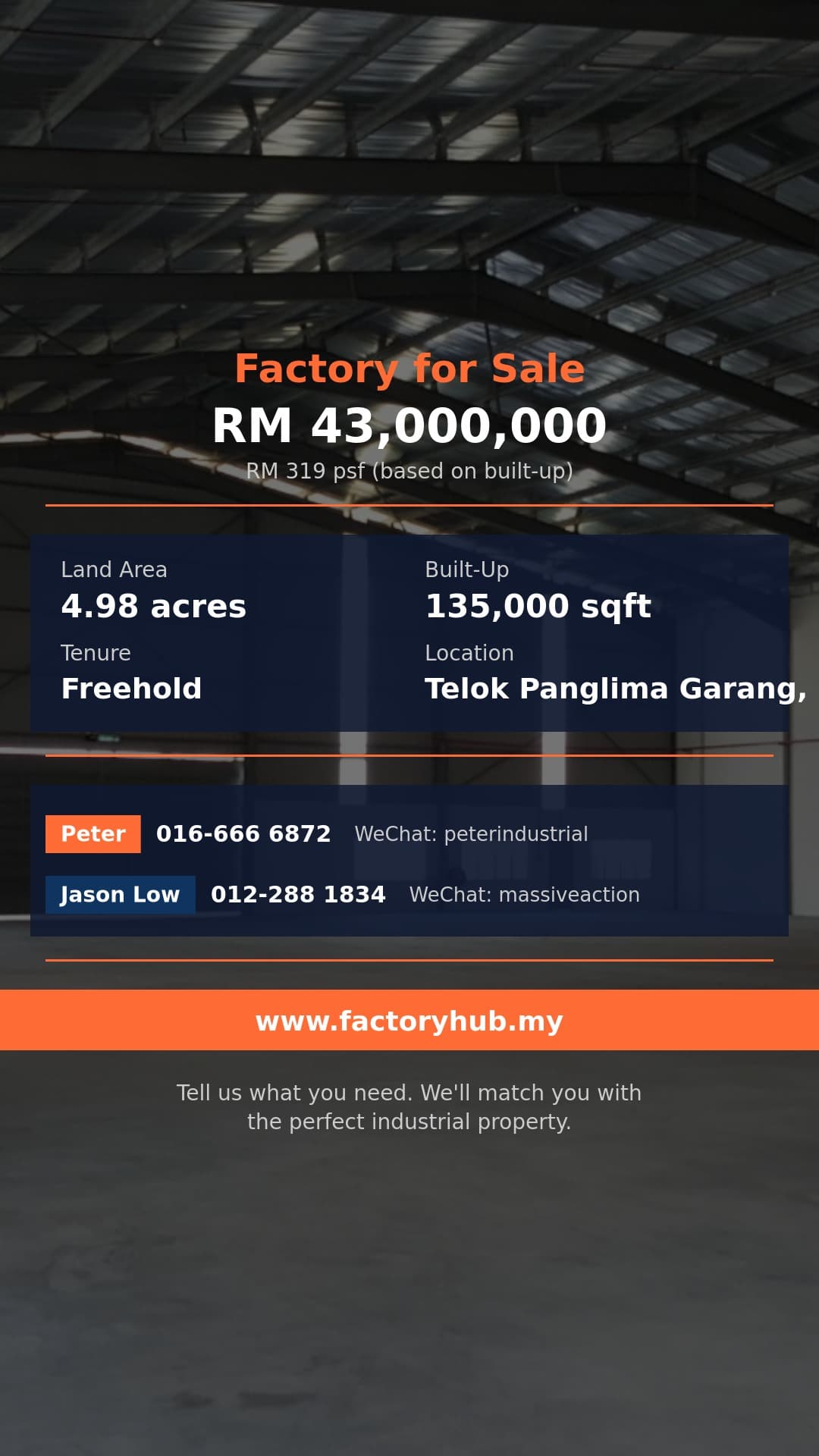 Factory For Sale - Detached Factory for Sale in Telok Panglima Garang, Selangor - Telok Panglima Garang, Selangor Factory For Sale - Detached Factory for Sale in Telok Panglima Garang, Selangor - Telok Panglima Garang, Selangor