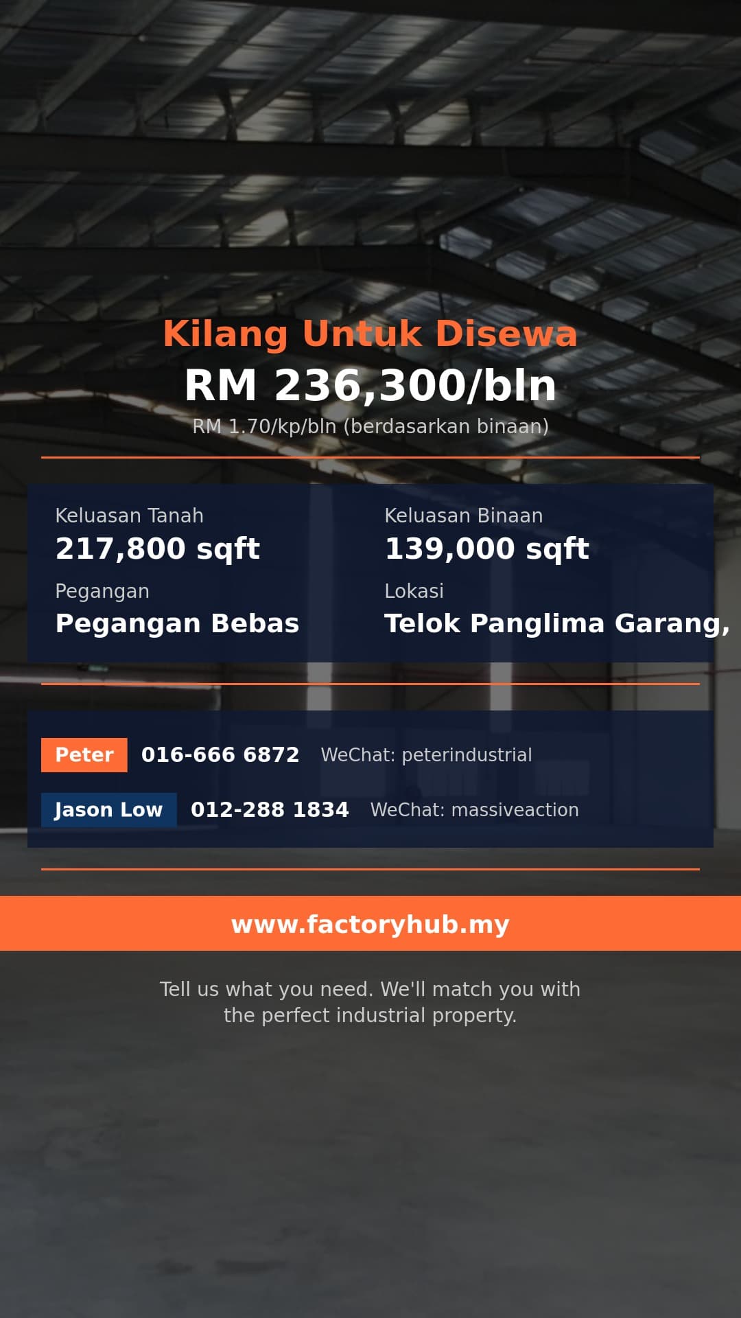 Kilang Untuk Disewa - Kilang Untuk Disewa di Telok Panglima Garang, Selangor - Telok Panglima Garang, Selangor Kilang Untuk Disewa - Kilang Untuk Disewa di Telok Panglima Garang, Selangor - Telok Panglima Garang, Selangor