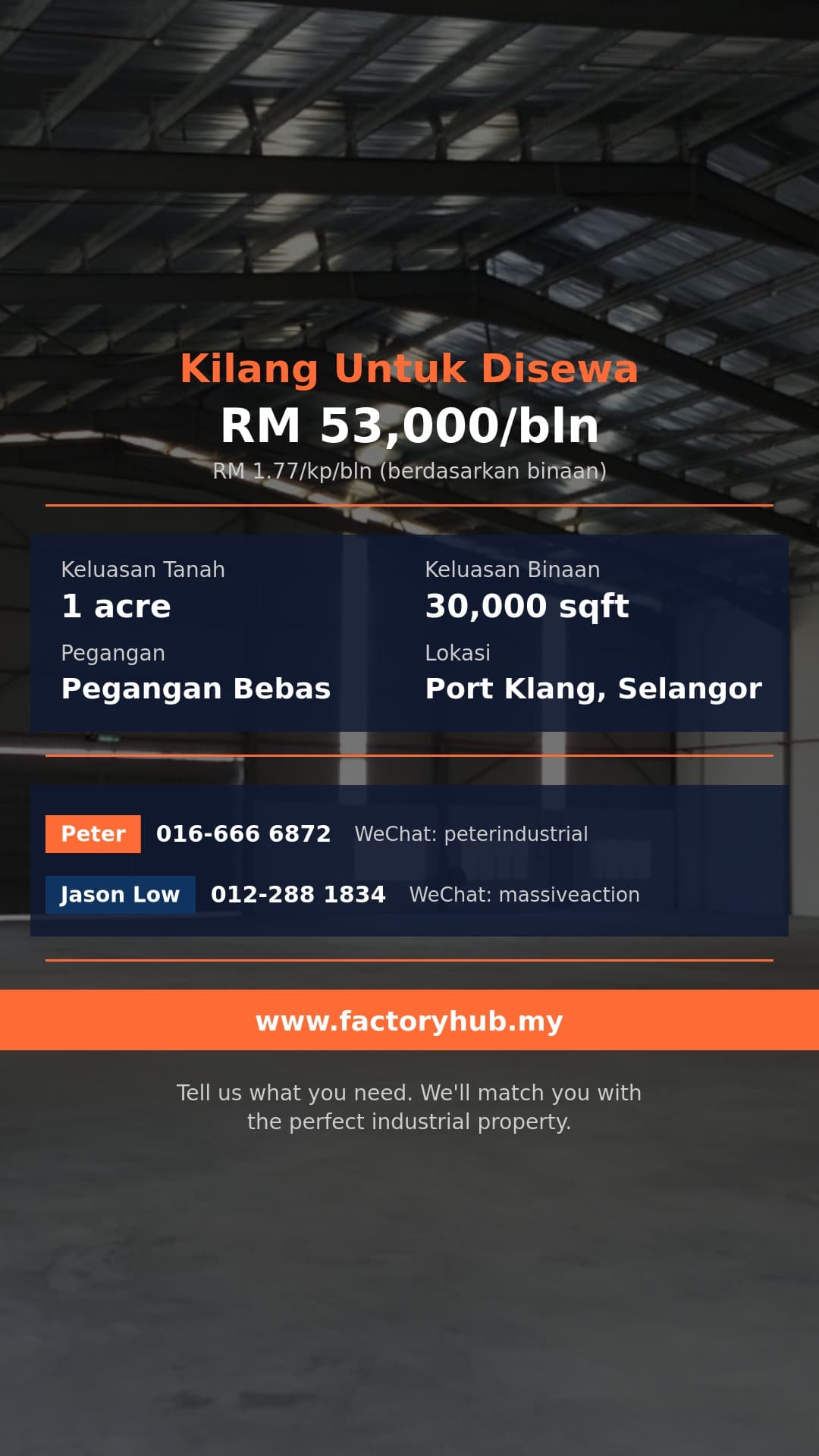 Kilang Untuk Disewa - Kilang Berasingan Untuk Disewa di Pandamaran, Klang - Port Klang, Selangor Kilang Untuk Disewa - Kilang Berasingan Untuk Disewa di Pandamaran, Klang - Port Klang, Selangor