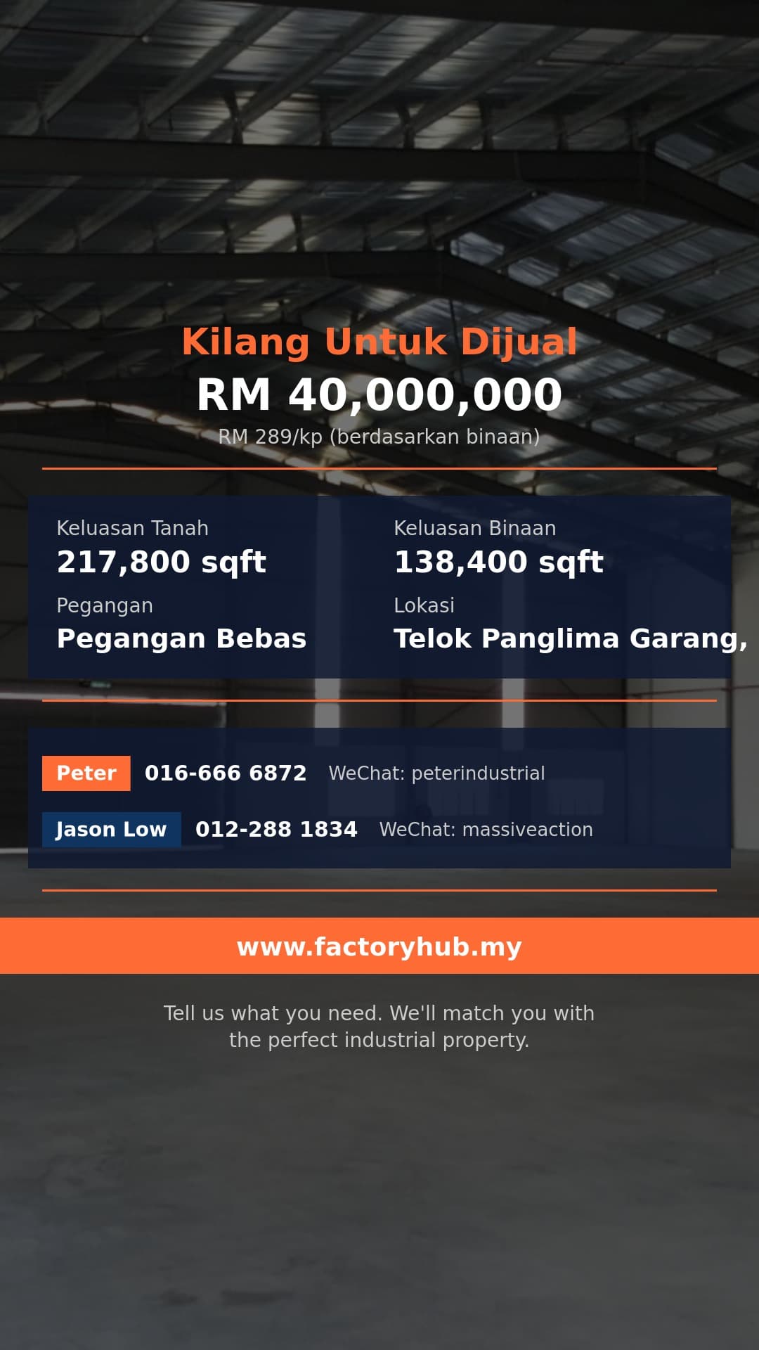Kilang Untuk Dijual - Kilang Berasingan Untuk Dijual di Telok Panglima Garang, Selangor - Telok Panglima Garang, Selangor Kilang Untuk Dijual - Kilang Berasingan Untuk Dijual di Telok Panglima Garang, Selangor - Telok Panglima Garang, Selangor