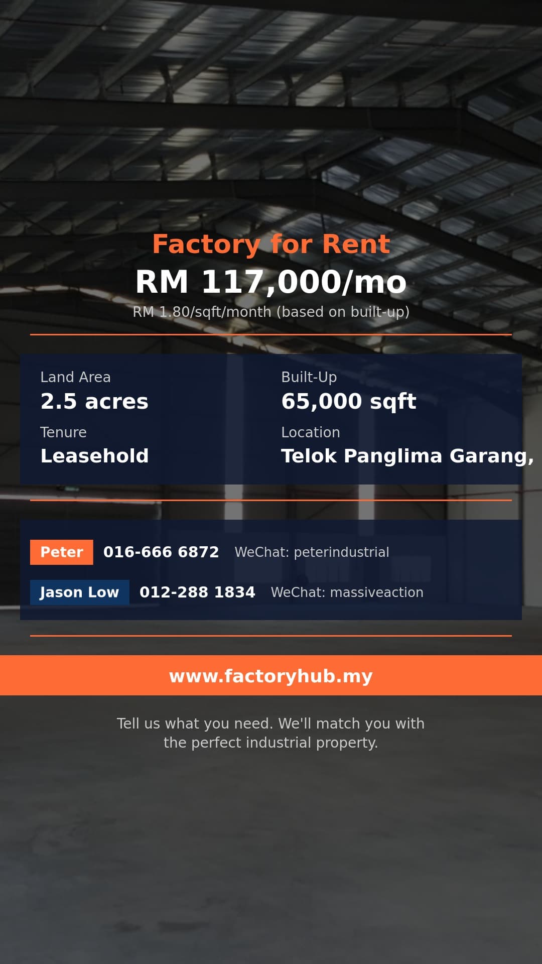 Factory For Rent - Detached Factory for Rent in Telok Panglima Garang, Selangor - Telok Panglima Garang, Selangor Factory For Rent - Detached Factory for Rent in Telok Panglima Garang, Selangor - Telok Panglima Garang, Selangor